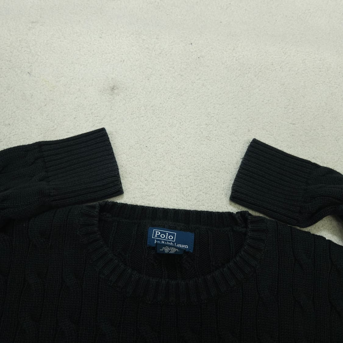 폴로 랄프 로렌 케이블 니트 L14-16 블랙 상품이미지2