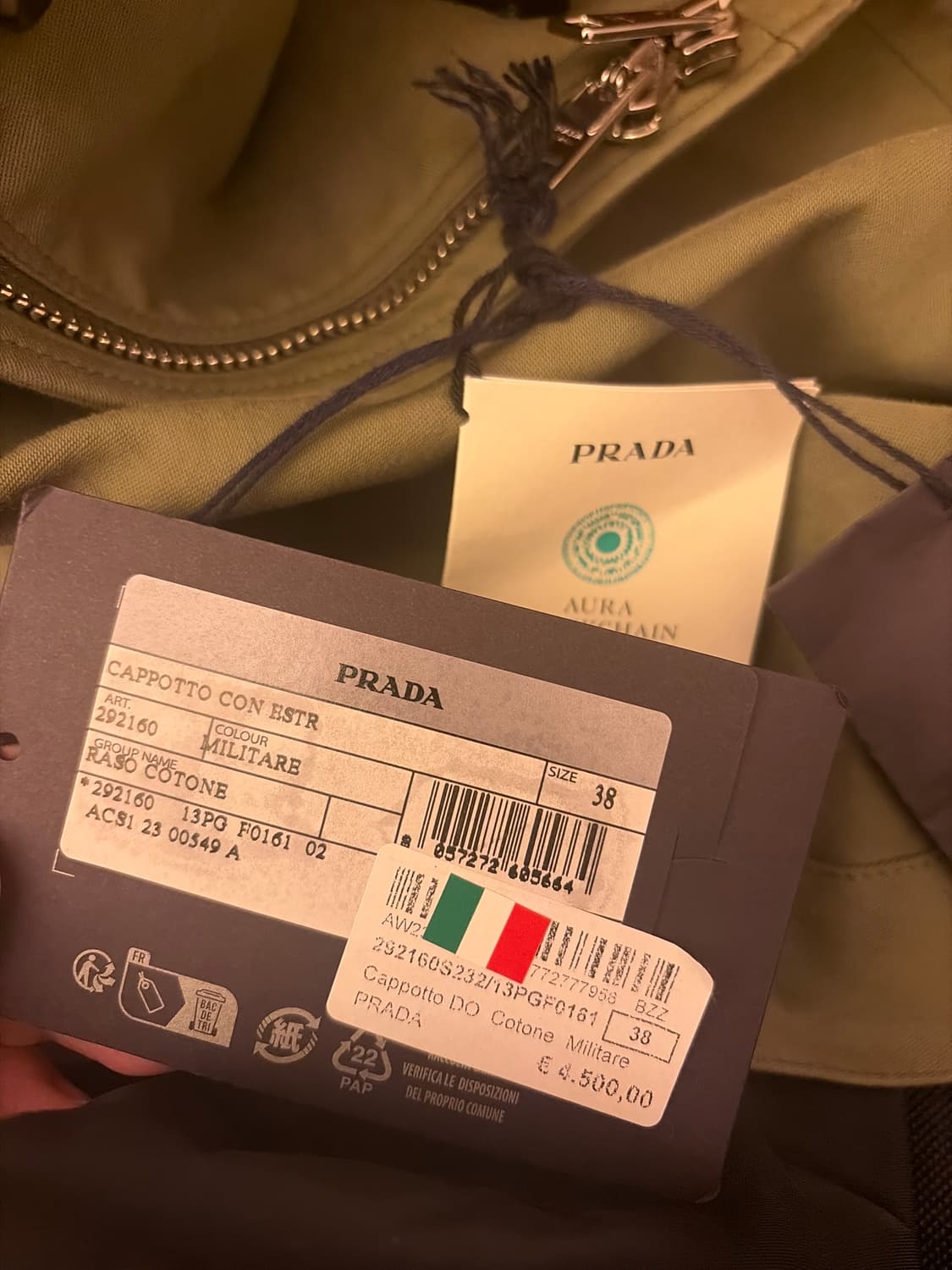 프라다 롱 후드 야상 상품이미지5