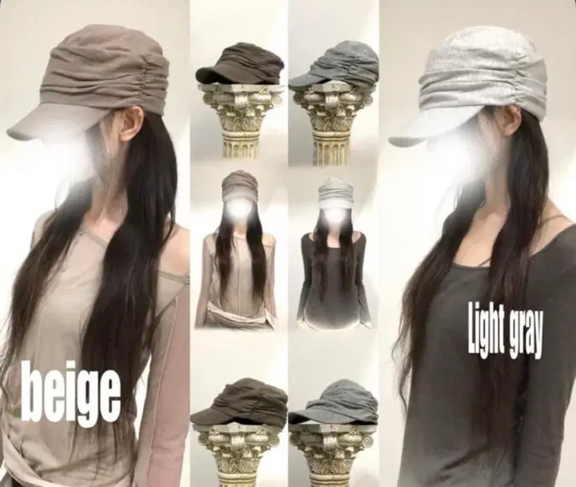 빈티지 파우닝133 모자 셔링 볼캡 상품이미지2