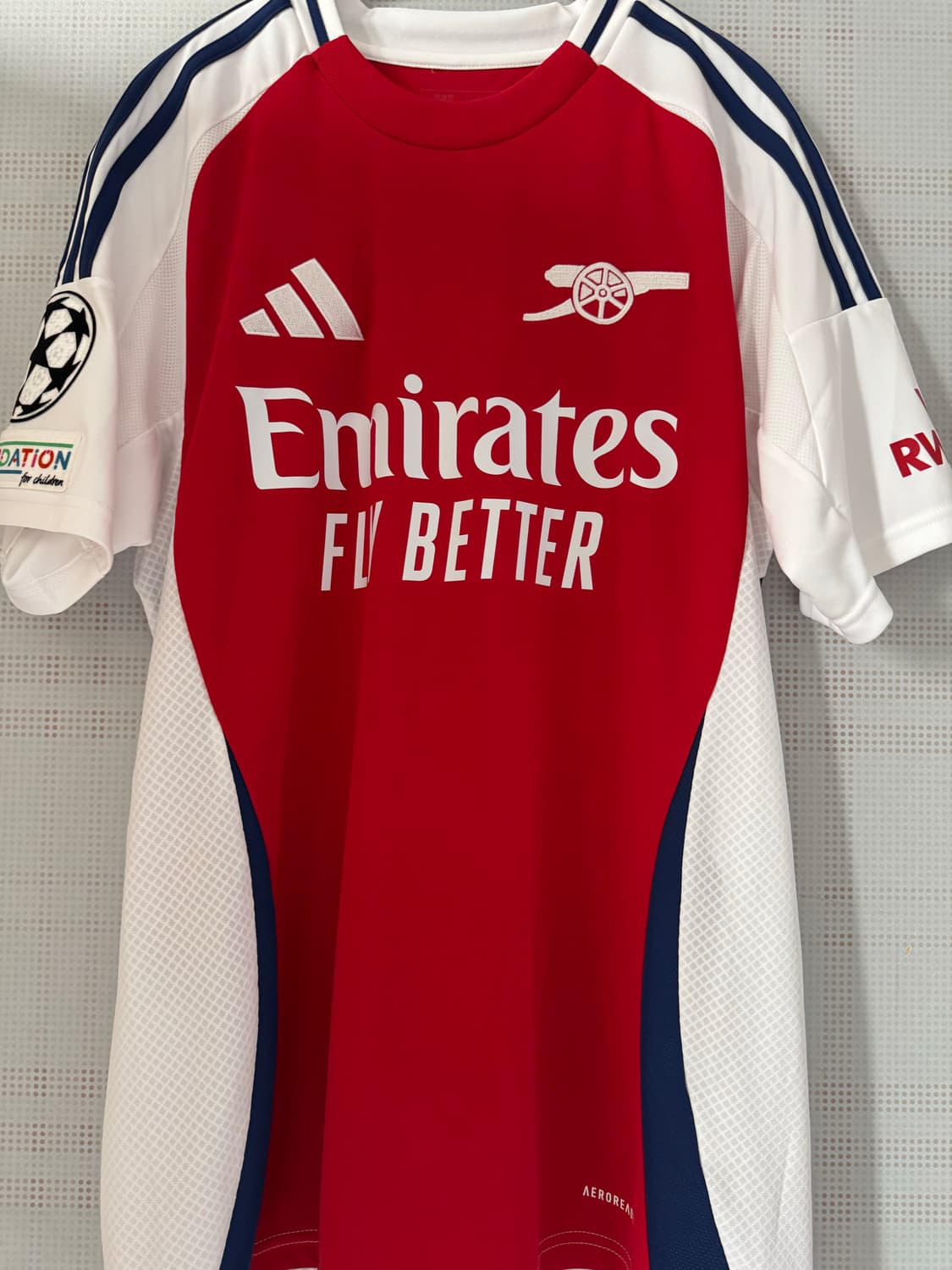 아스날 24/25 유니폼 정품 라이스 챔스마킹 상품이미지2