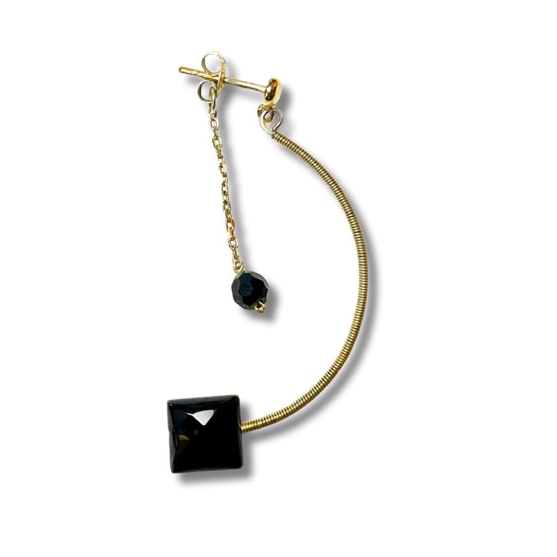 Black & Gold Drop Earrings 상품이미지2