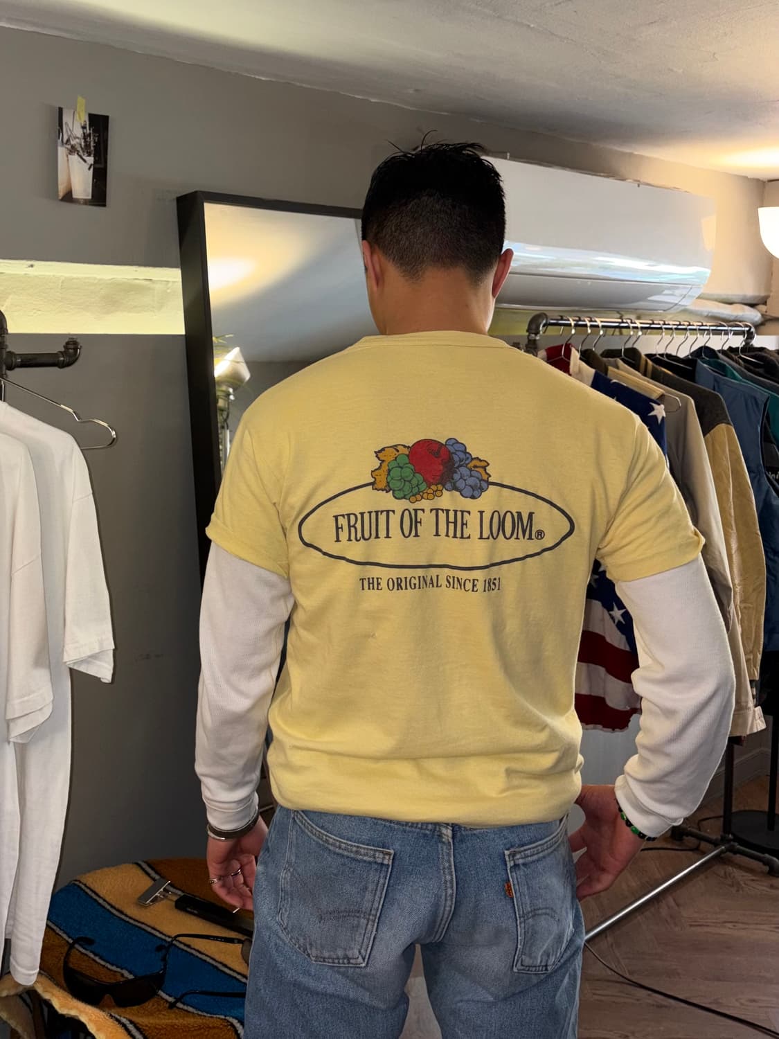 70’s Fruit of the loom logo print single 상품이미지1