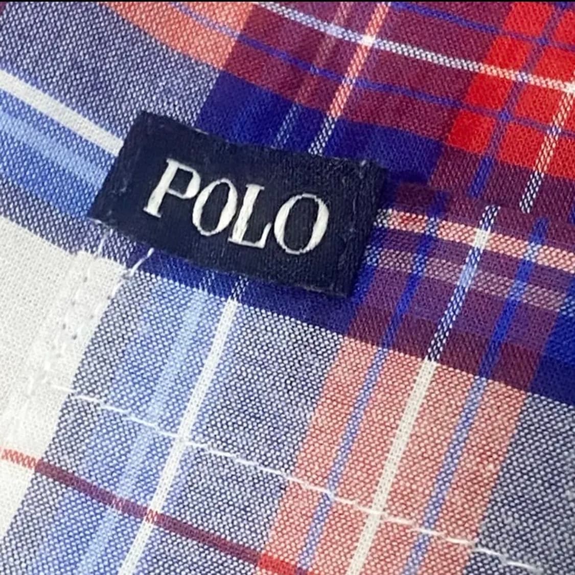 [정품] POLO 폴로랄프로렌 플레이드체크 오픈칼라 반팔셔츠M(새제품) 상품이미지4