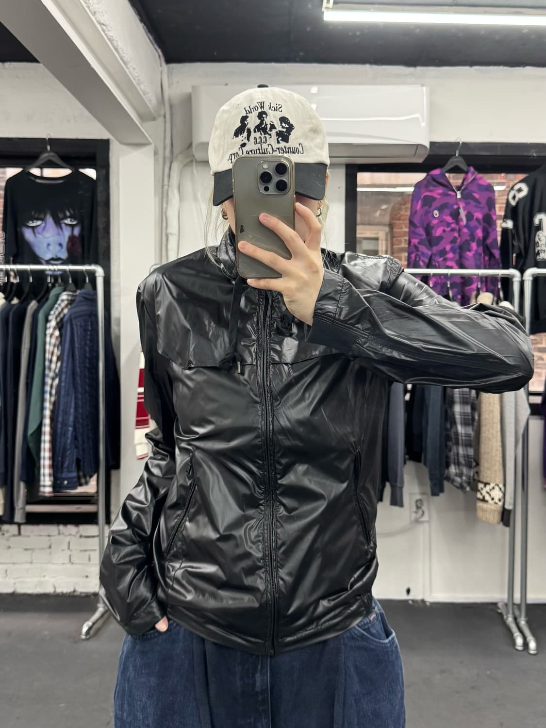 코데즈컴바인 글로시 바람막이 상품이미지2