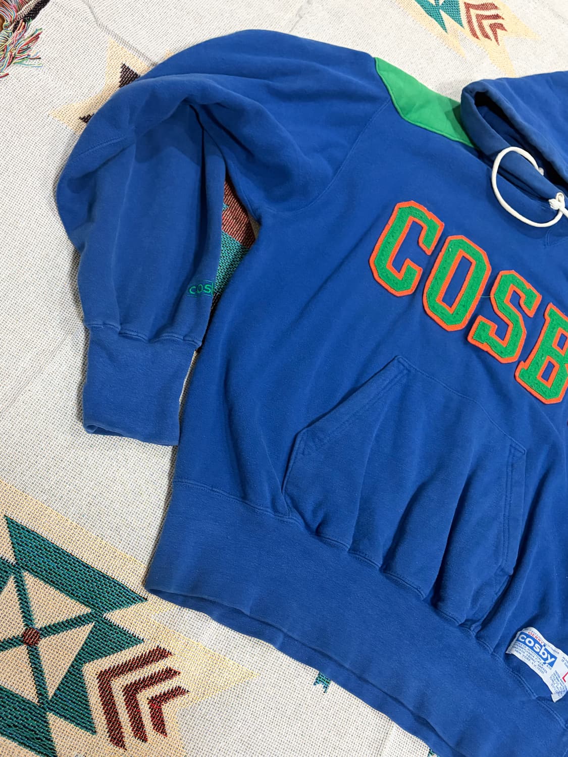 90s 러셀 x 개리 코스비 네온 패치워크 후드 상품이미지3