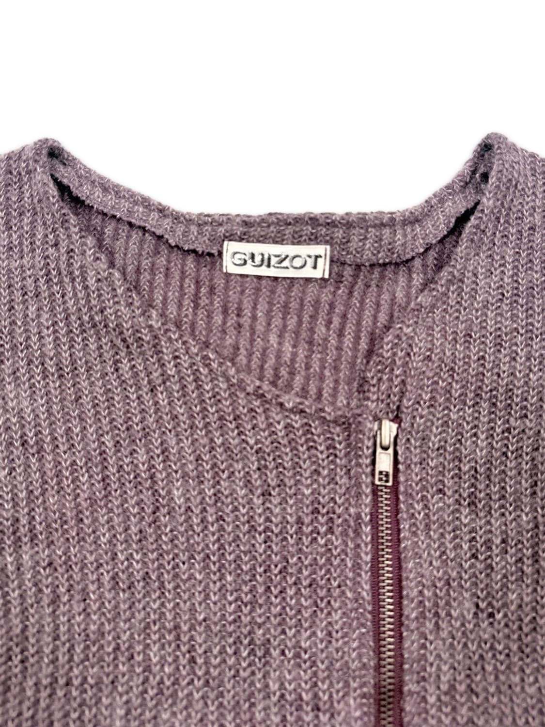 빈티지 GUIZOT 핑크 퍼플 지퍼 니트 상품이미지6