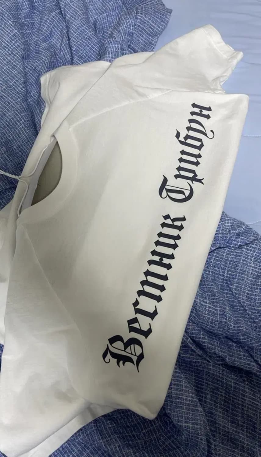 이지 x 고샤 루브친스키 트리분 헤럴드 TS-02 티셔츠 화이트 상품이미지8