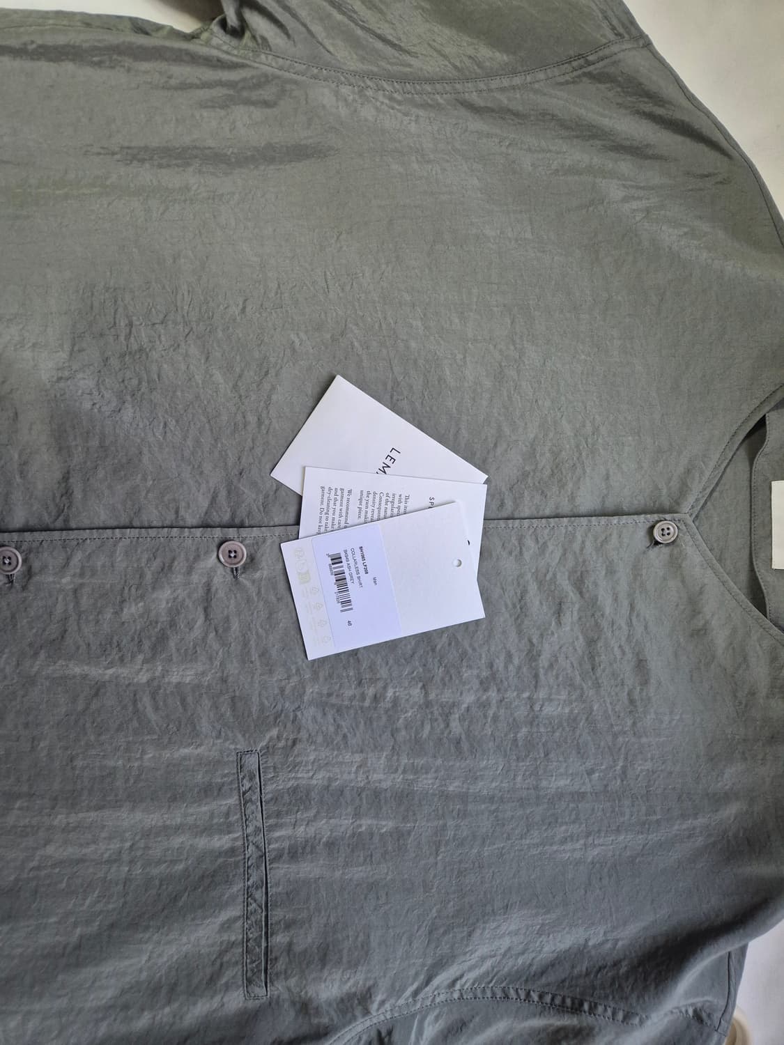 르메르 카라리스 드라이실크 셔츠 에쉬 그레이 46 상품이미지4