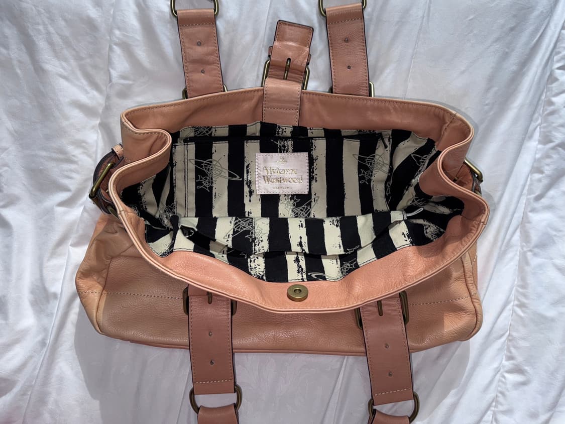비비안웨스트우드 빈티지 살몬 토트백 숄더백 상품이미지3
