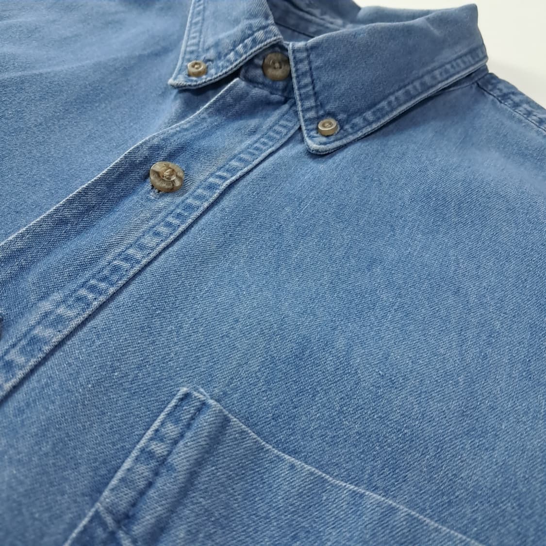 CJ271 XL 디키즈 워크웨어 블루 데님 반팔 셔츠 남방 상품이미지4