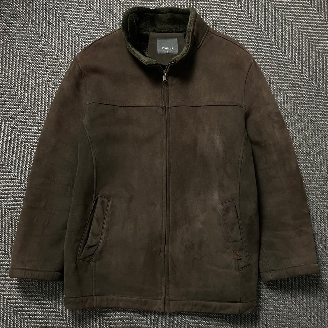 90s 마루 브라운 스웨이드 퍼 무스탕y 4961 상품이미지1