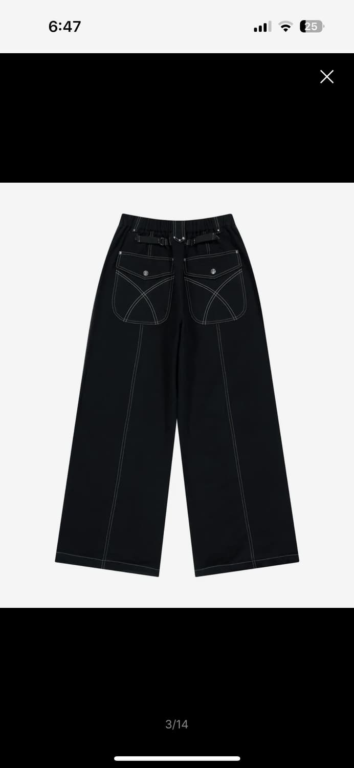 Aakam-Knee Pin-tuck Studded Cotton Pa 상품이미지5