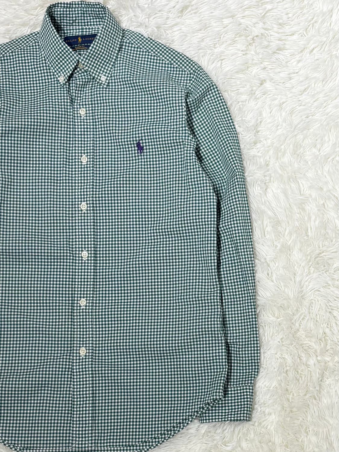 폴로랄프로렌 그린 체크 셔츠 상품이미지5