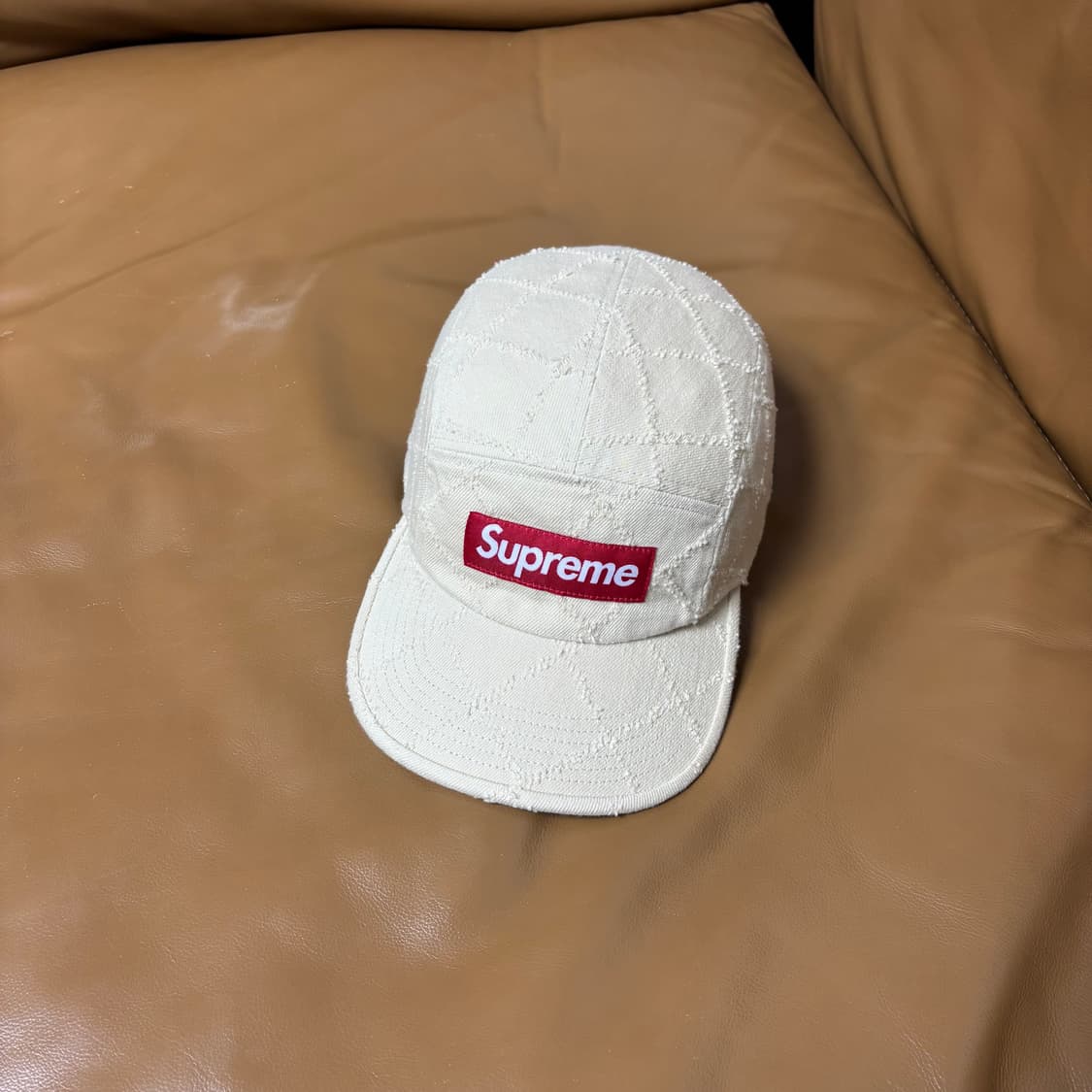 Supreme 슈프림 펀치드 탄 베이지 캠프캡 모자 (Tan Beige) 상품이미지1