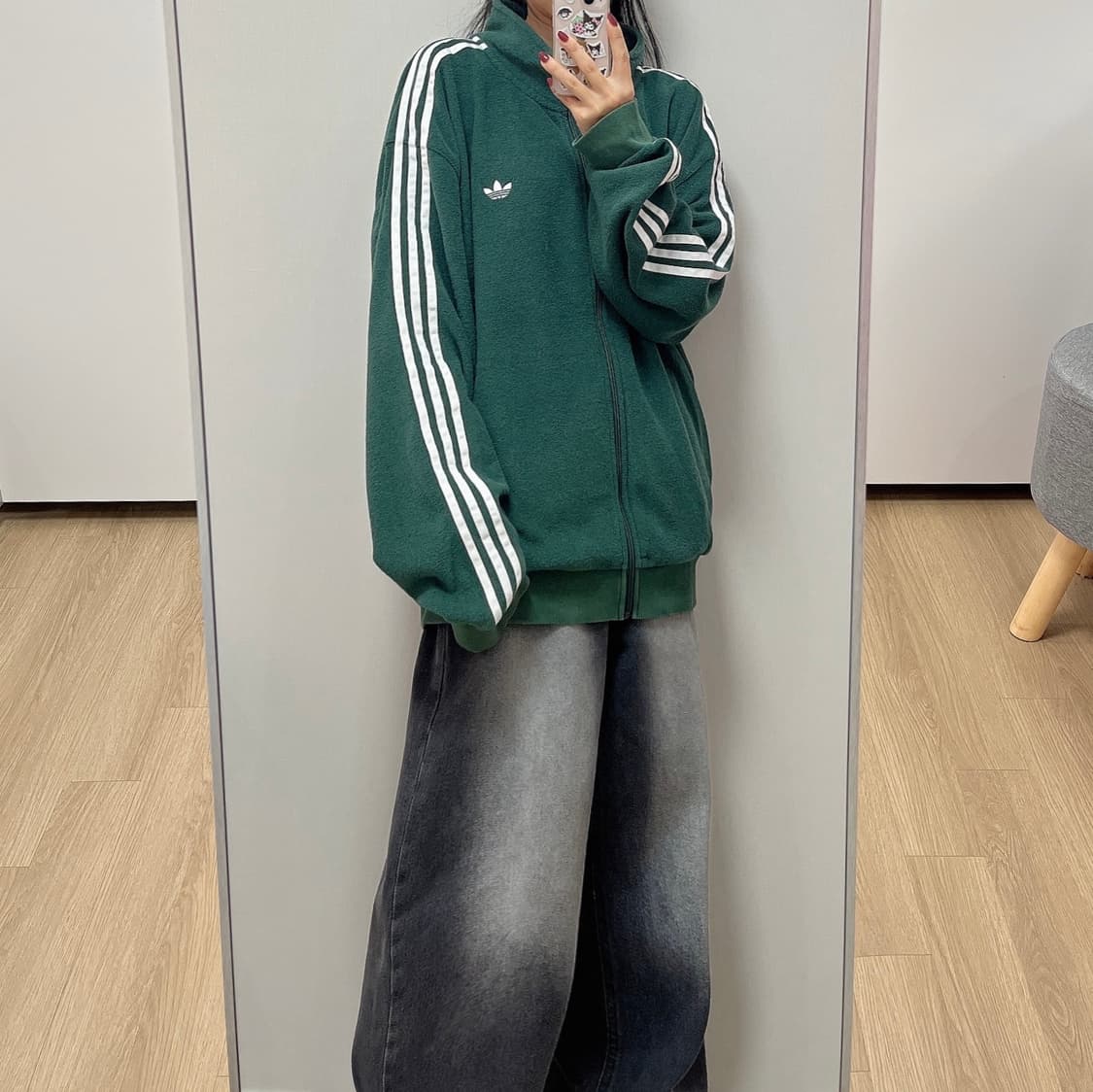 아디다스 오리지널 그린 부클 트랙탑 져지 상품이미지2