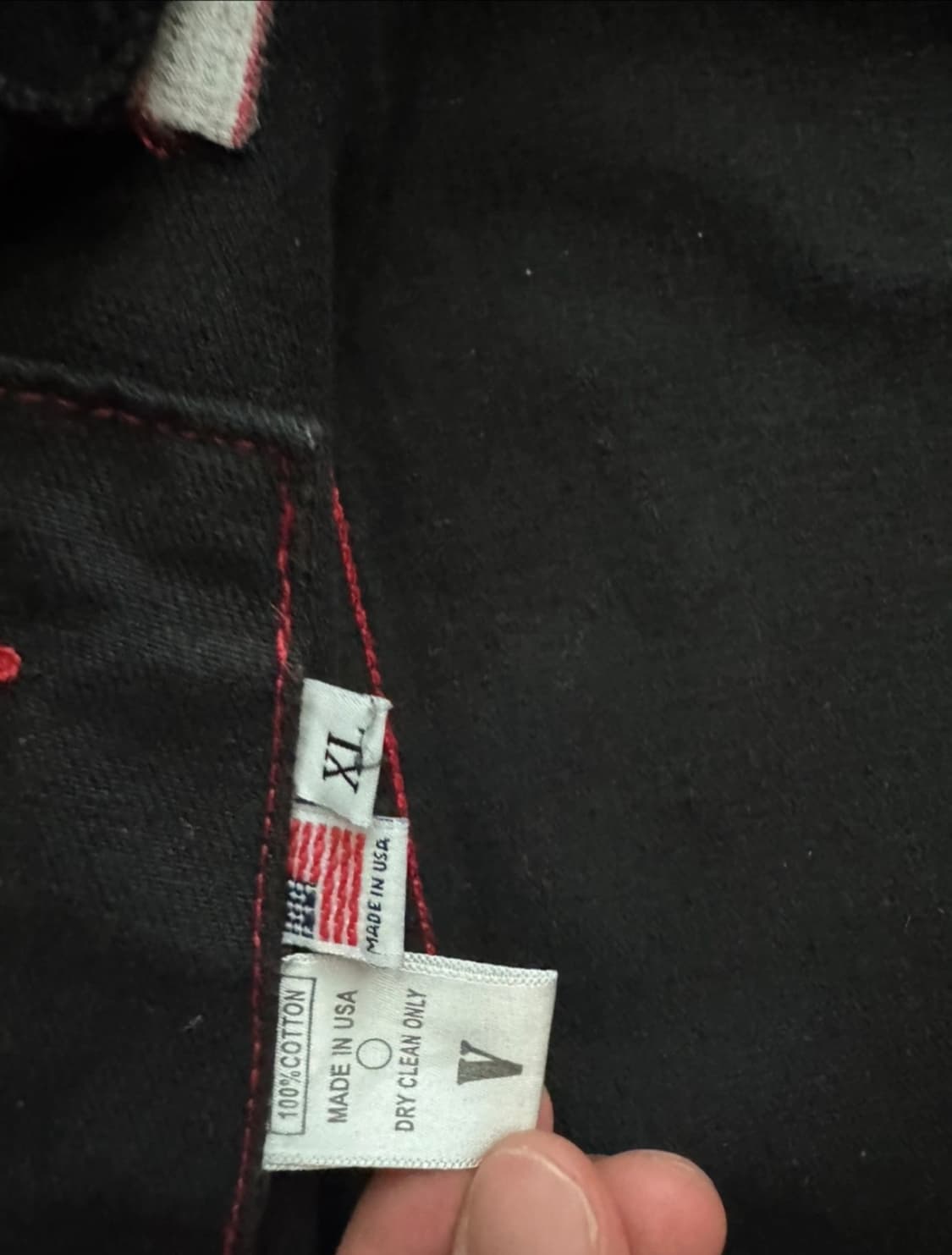 [XL]브이론 프렌즈데님 자켓 레드 상품이미지4