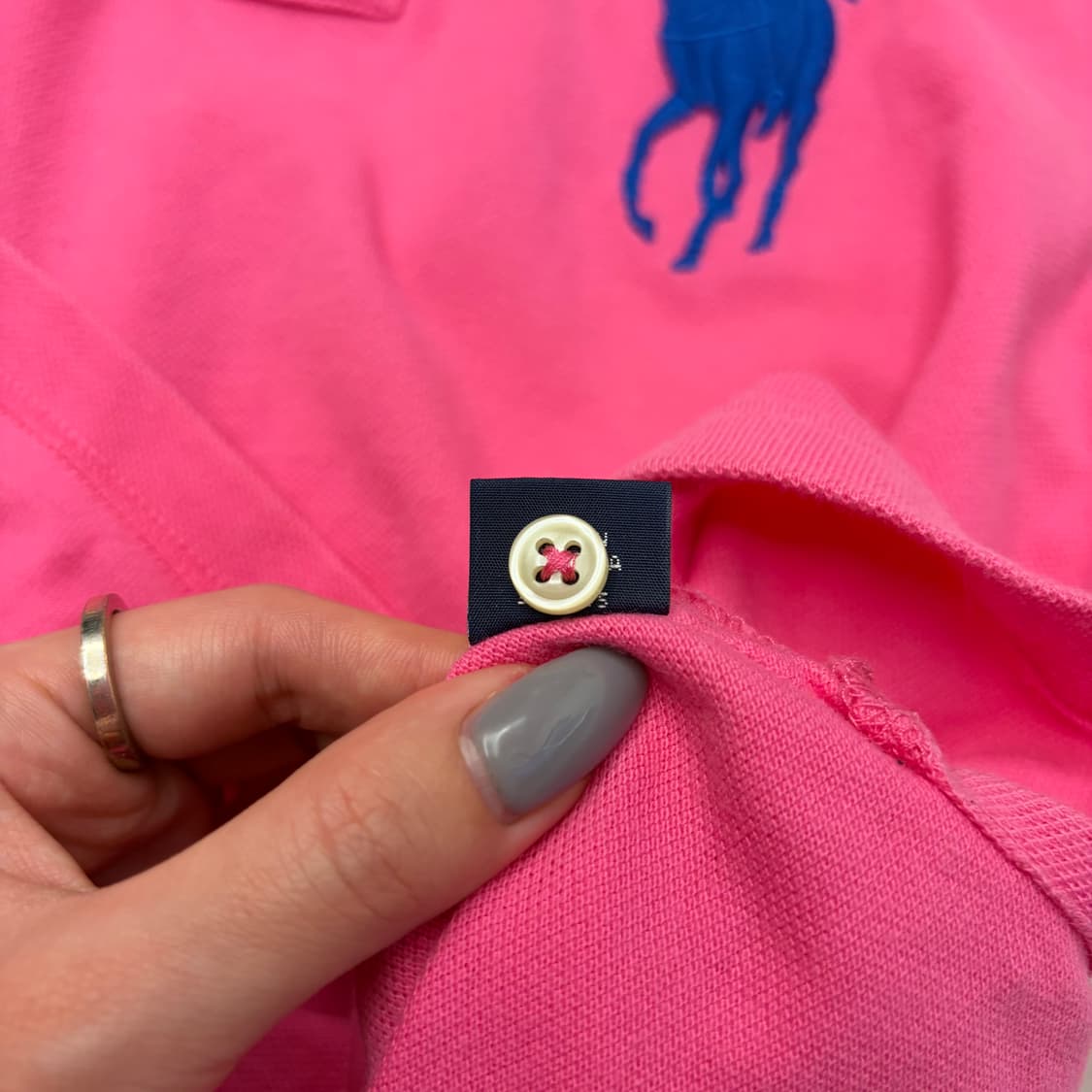 Polo Ralph Lauren 폴로 빅포니 핑크 카라티 M 상품이미지7
