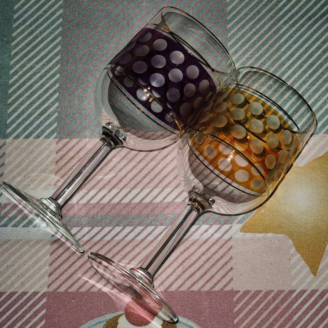 80s 오츠카 컬러 도트 애칭 고블렛 4p 세트 상품이미지7