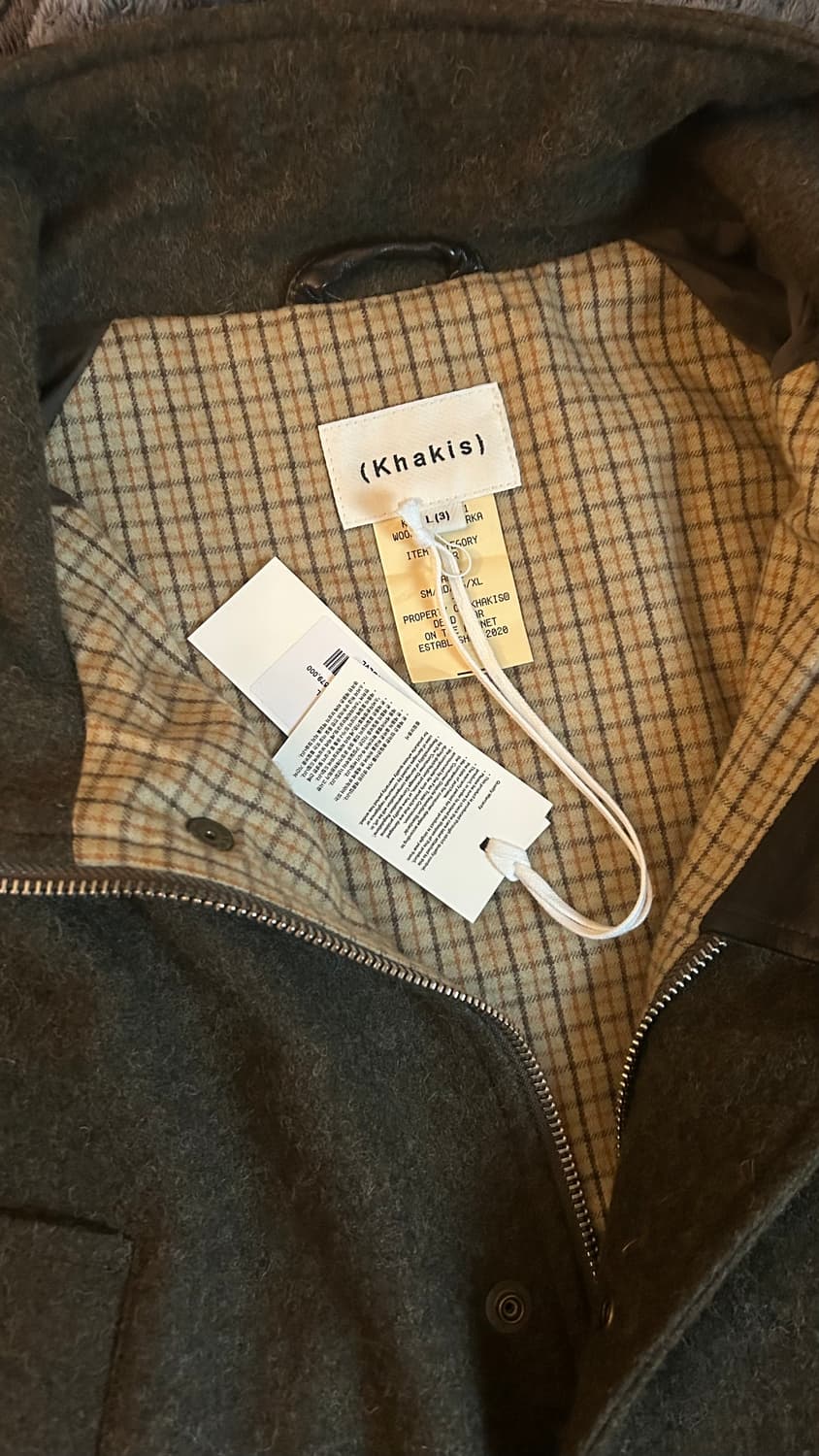 카키스 울 로버 자켓 올리브 L 사이즈 상품이미지4