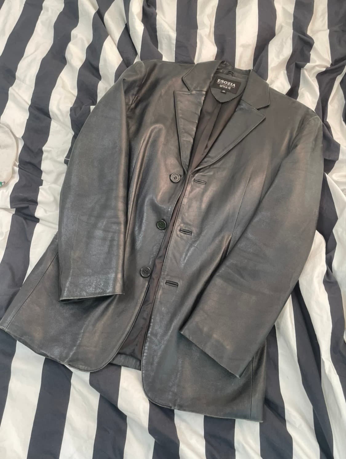 상아모피 블랙 양가죽 블레이저 95 상품이미지4