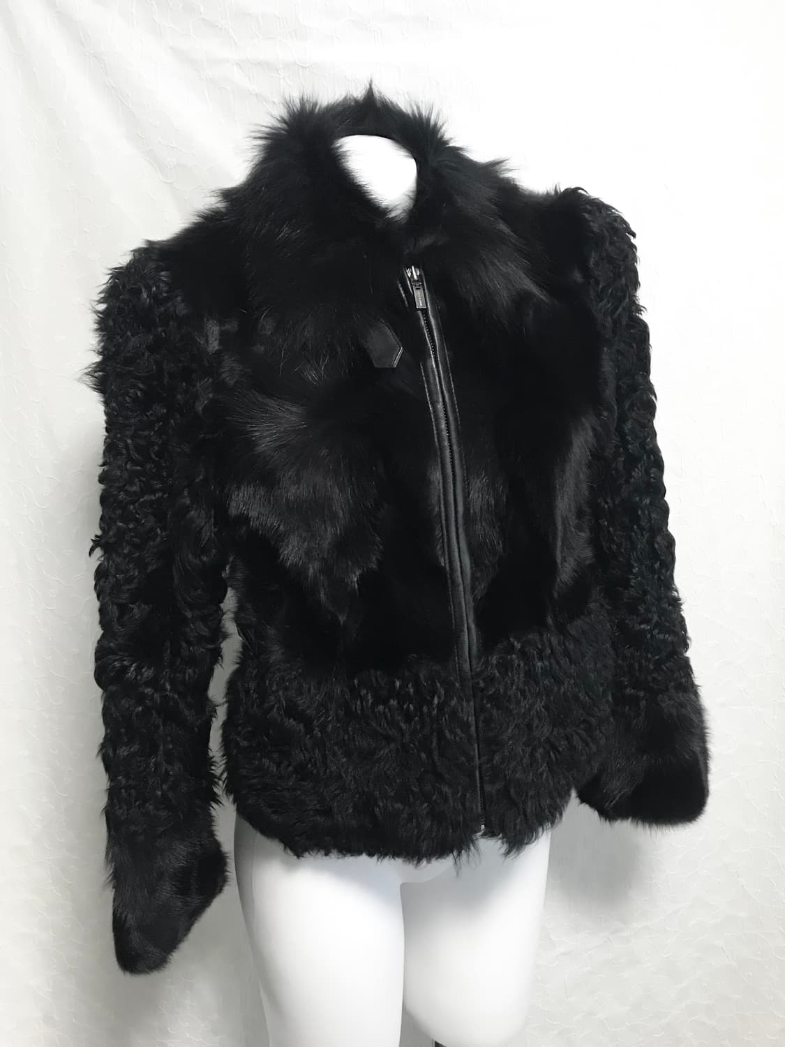 택포•빈티지 sally&john 폭스퍼 양가죽 버클 퍼자켓 상품이미지2