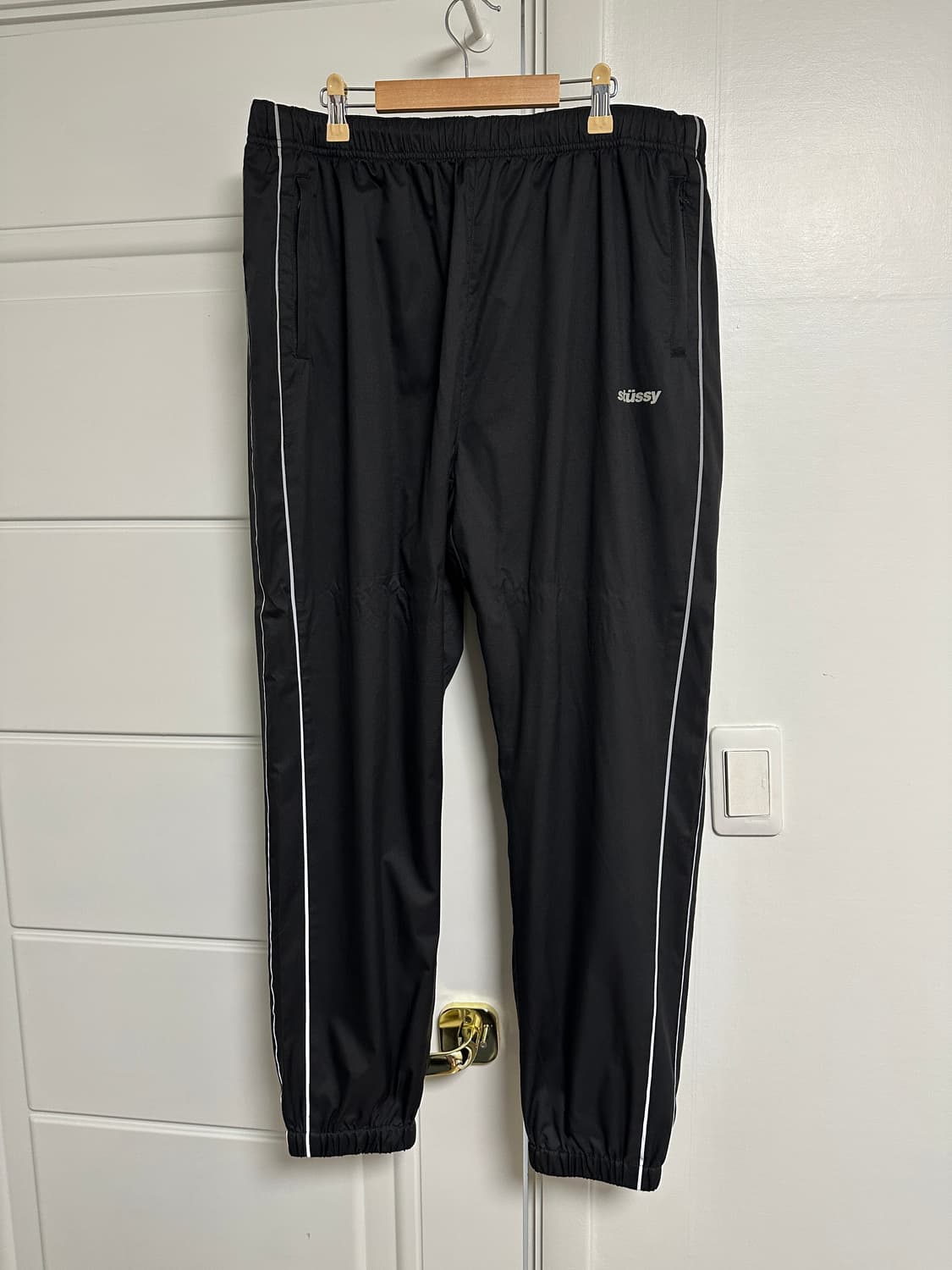 스투시 3M 파이핑 팬츠 블랙 트랙팬츠 상품이미지4