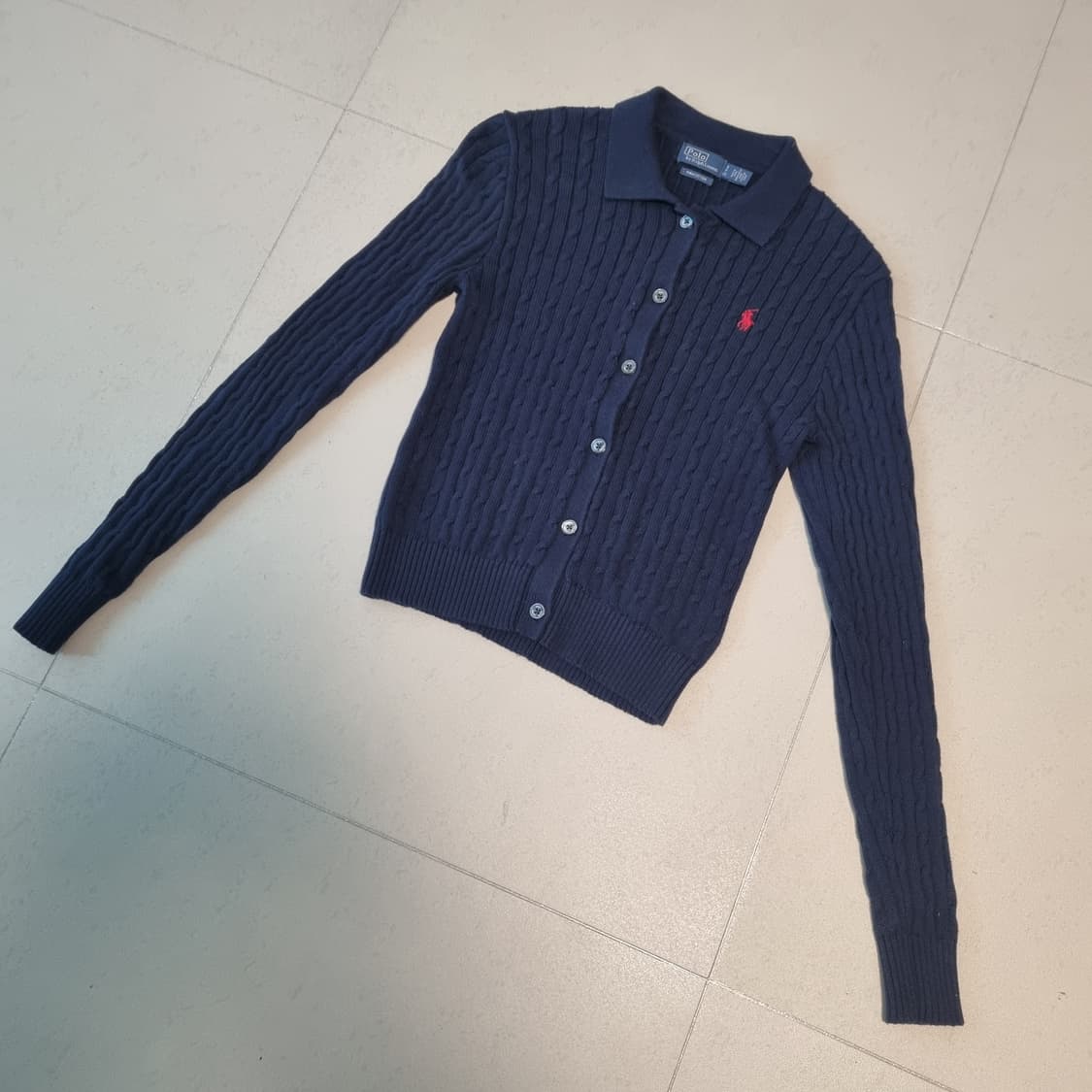 폴로 랄프로렌 네이비 꽈배기 가디건 상품이미지2