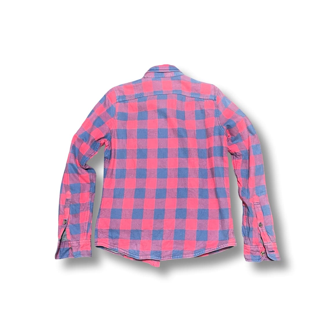 [S] 아베크롬비 빈티지 핑크/블루 체크 남방 상품이미지5