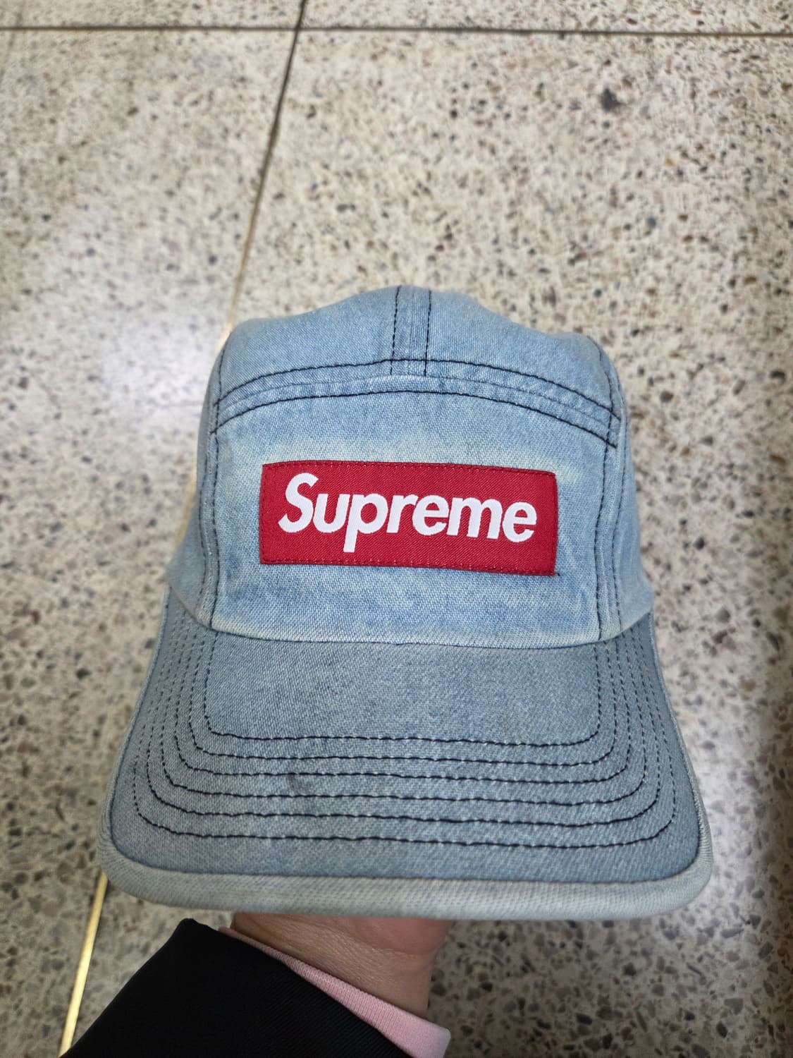 슈프림 데님 캠프캡 모자 상품이미지1