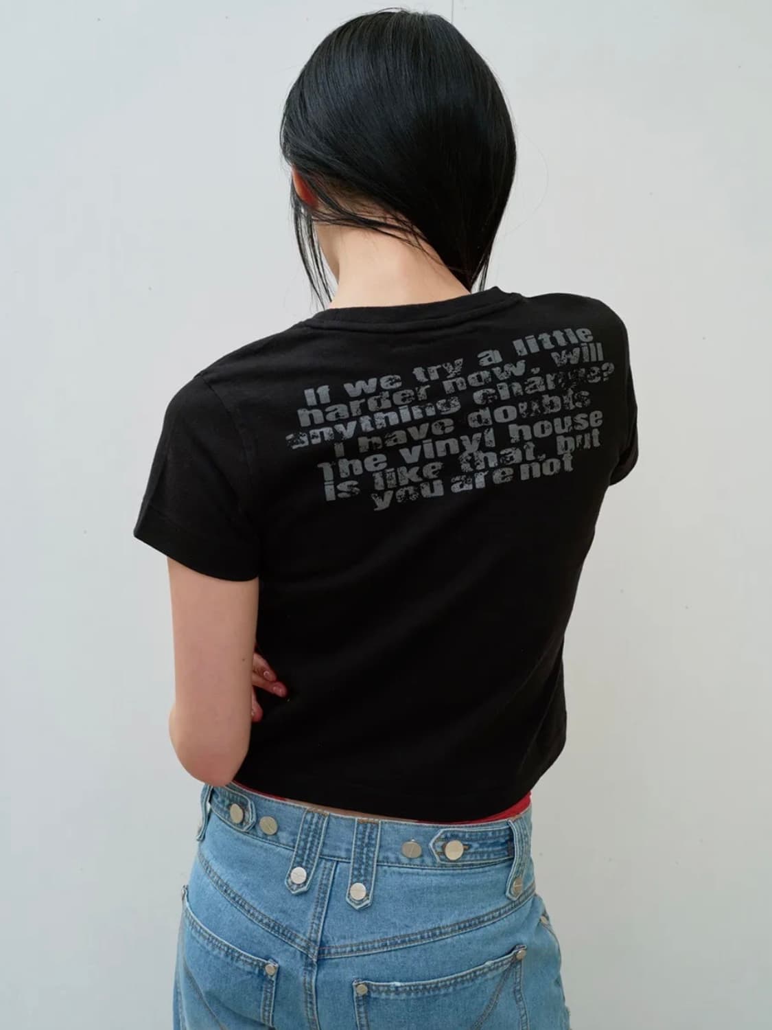 Thevinylhouse 페이디드 스타 티 블랙 상품이미지2
