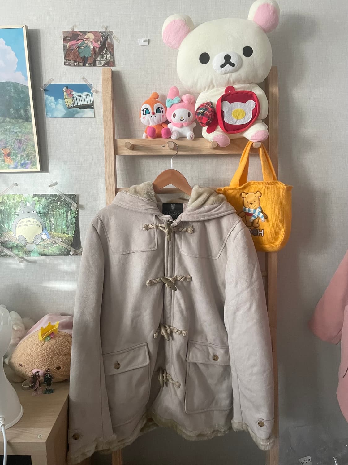 모리걸 빈티지 떡볶이 무스탕🤍💛 상품이미지1