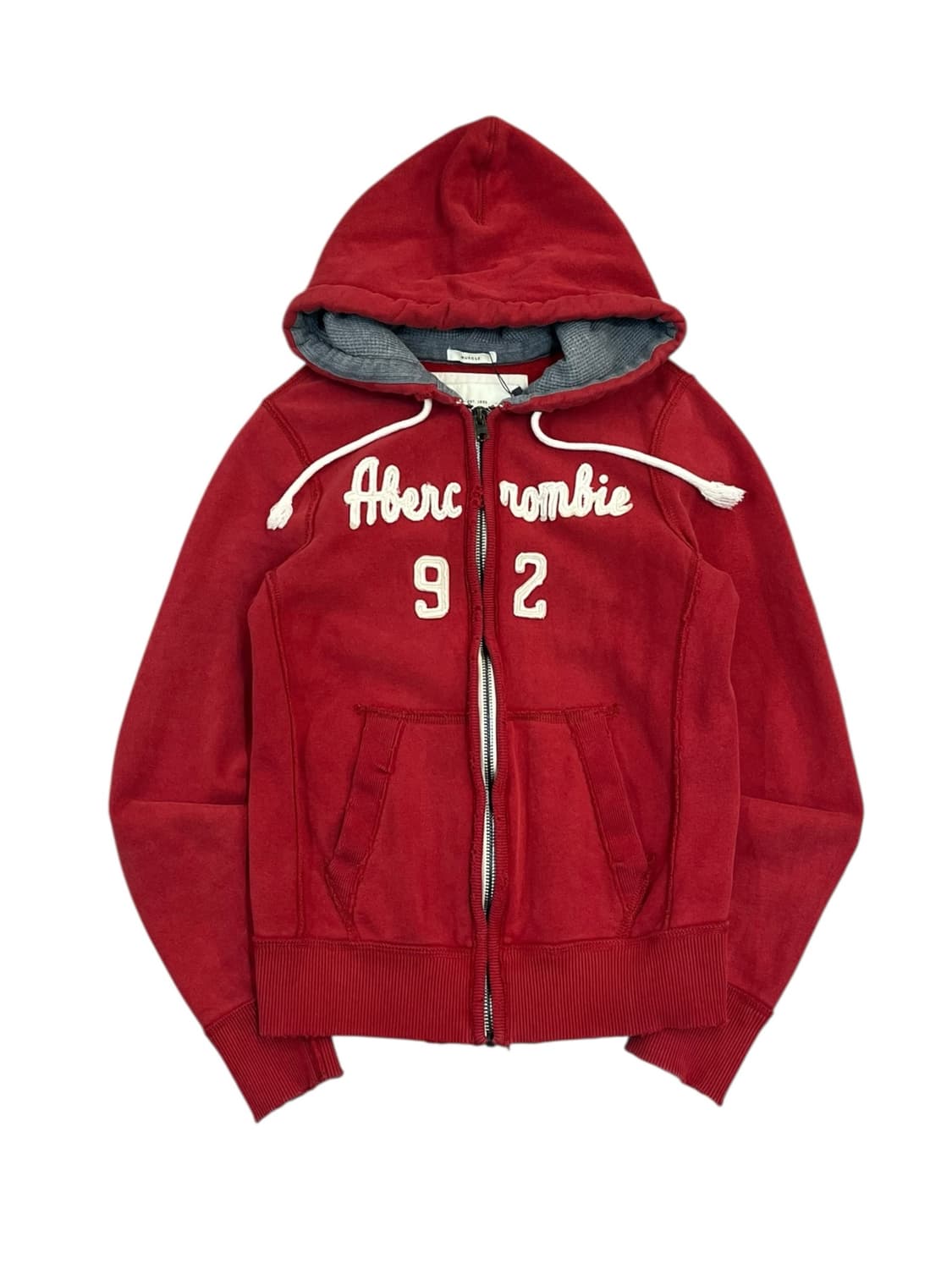 아베크롬비 기모 후드집업 레드 S #csz2771 상품이미지3