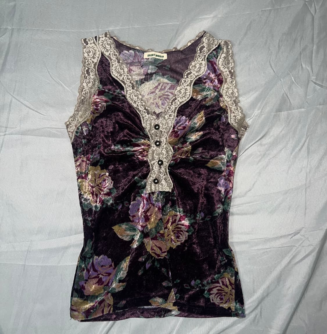 ✨vintage purple flower pattern sleveless 상품이미지2