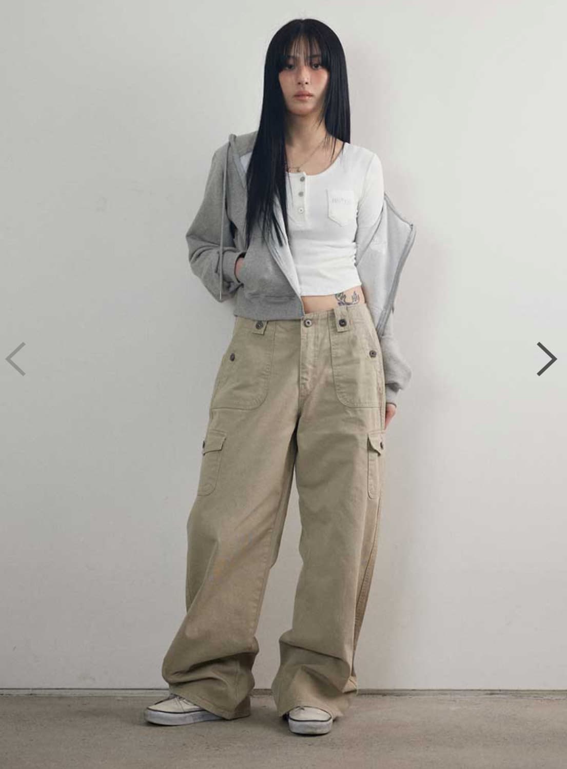 애즈온 카고 팬츠 베이지 s 상품이미지1