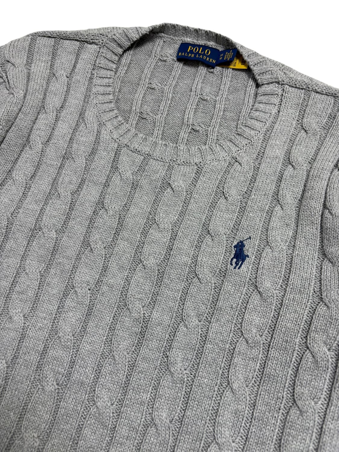 폴로 랄프로렌 포니 꽈배기 니트 그레이 상품이미지5