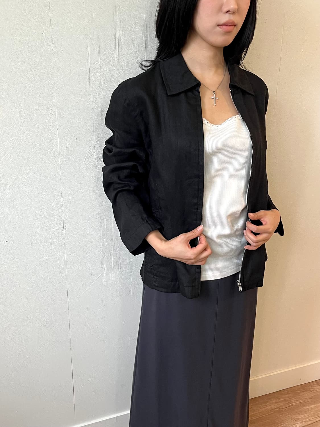 꼼데가르송 아카이브 린넨 블랙 자켓 상품이미지6