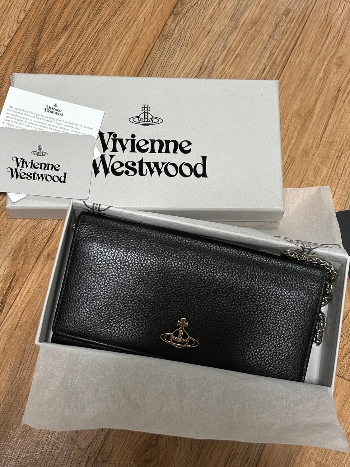 23SS 비비안웨스트우드 블랙 체인 장지갑 상품이미지1
