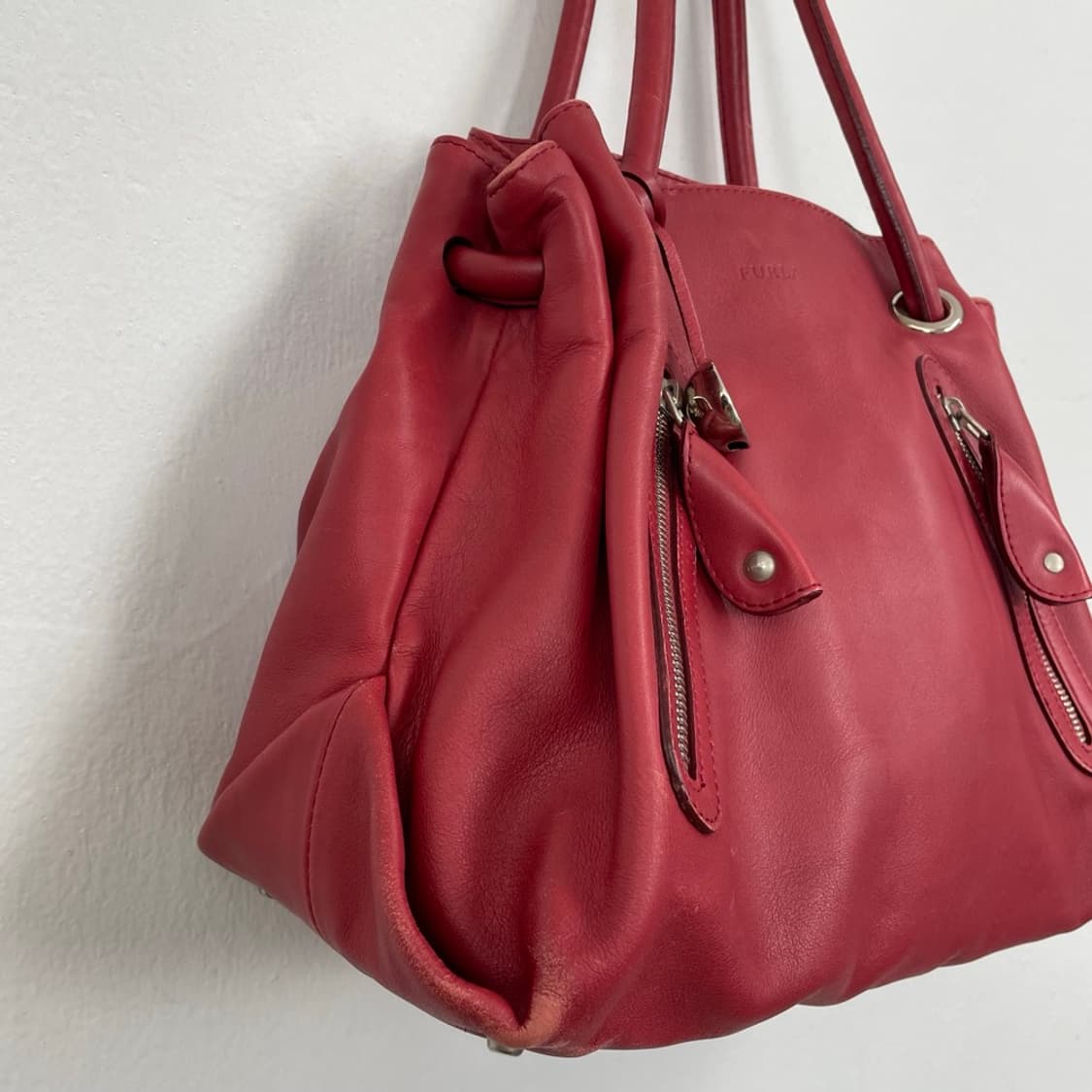 훌라 Furla 레드 크르멘 레더 토트백  상품이미지4