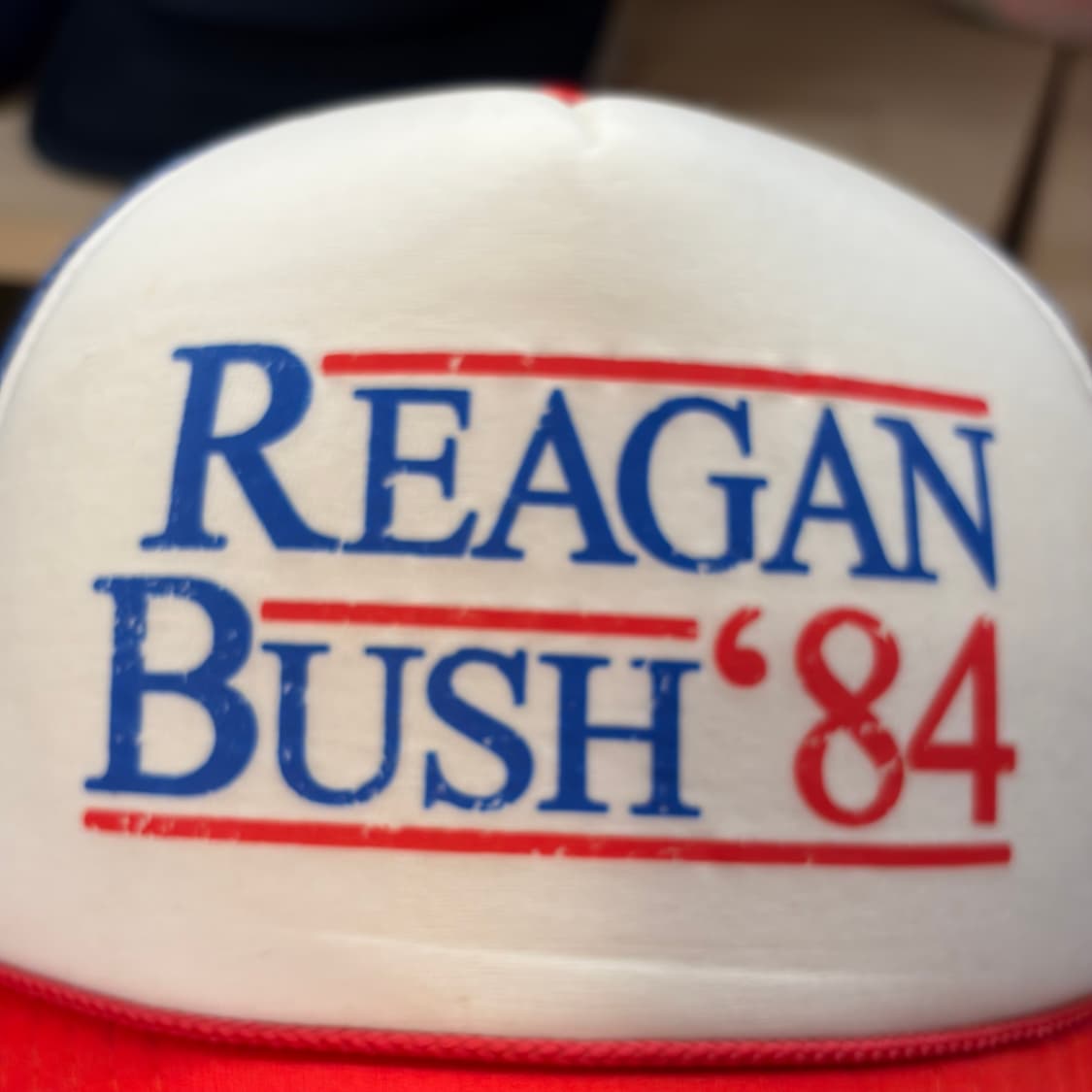 84s USA 빈티지 레이건 조지부시 선거 트러커 매쉬 볼캡 모자  상품이미지4