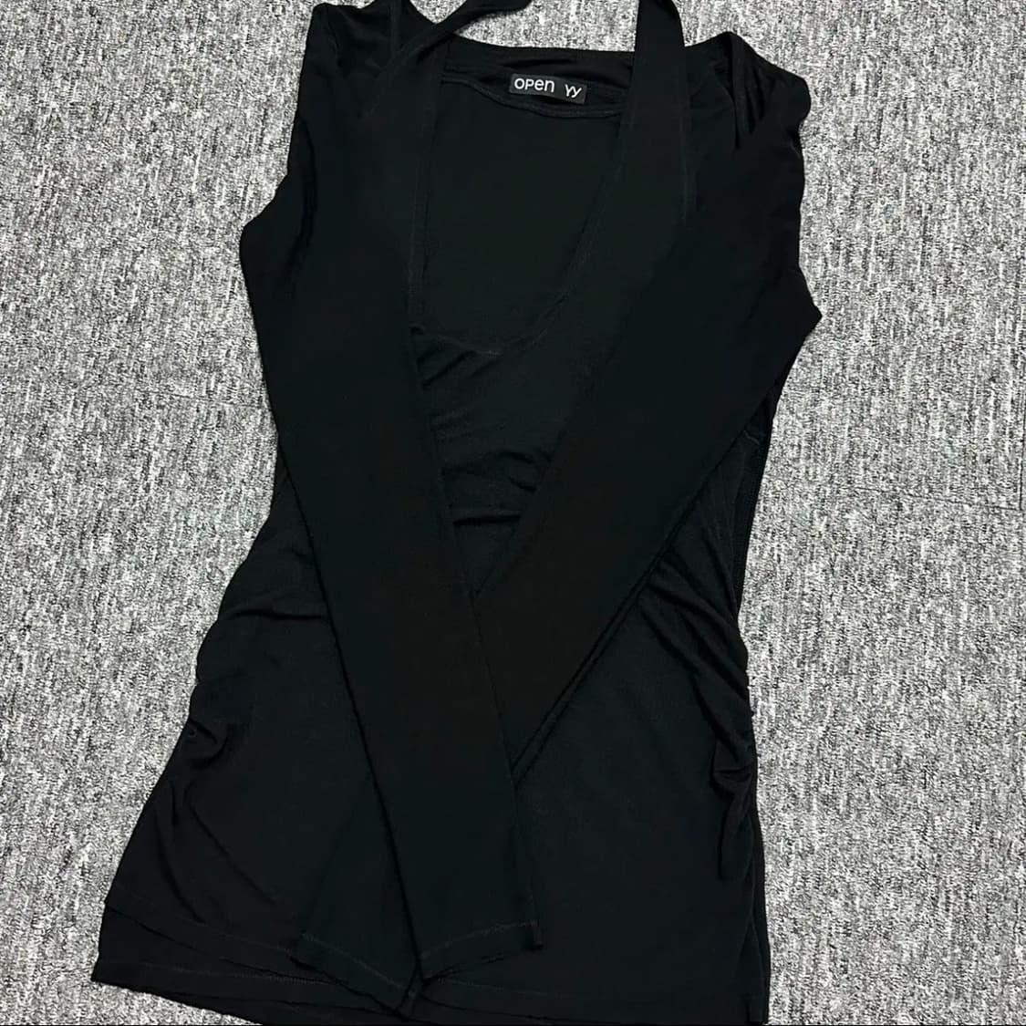 Open yy 오픈 와이와이 볼레로 탑 블랙 CONVERTIBLE 상품이미지4