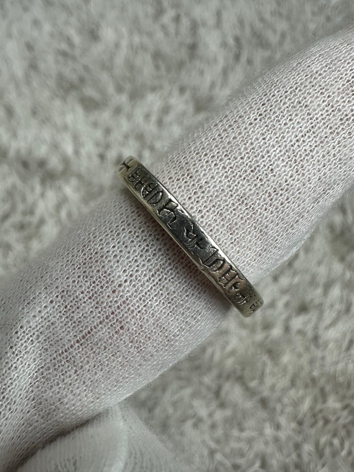 [US 10.5] 백화점판 정품 크롬하츠 퍽유링 3mm 상품이미지4