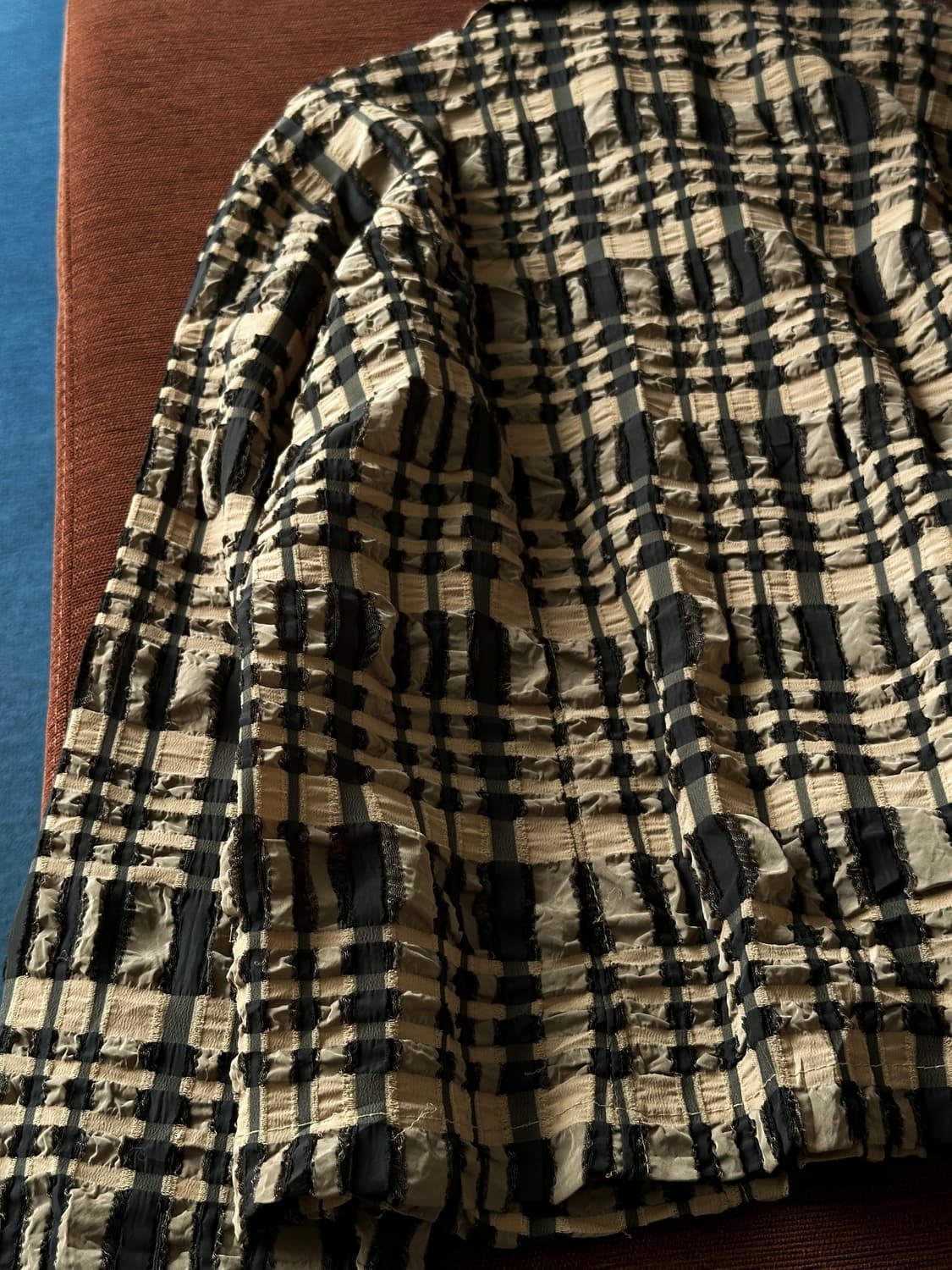Washed poly volume fabric single jacket 상품이미지6