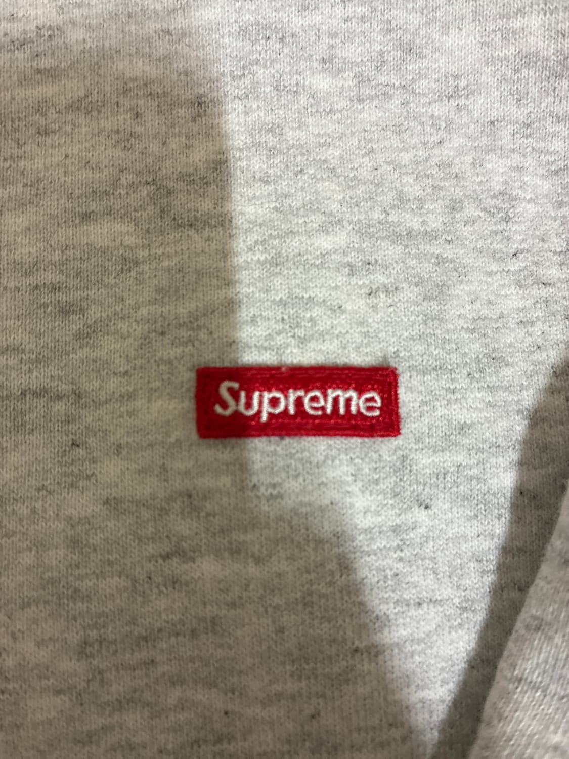 슈프림 스몰로고 후드집업 에쉬그레이 상품이미지2