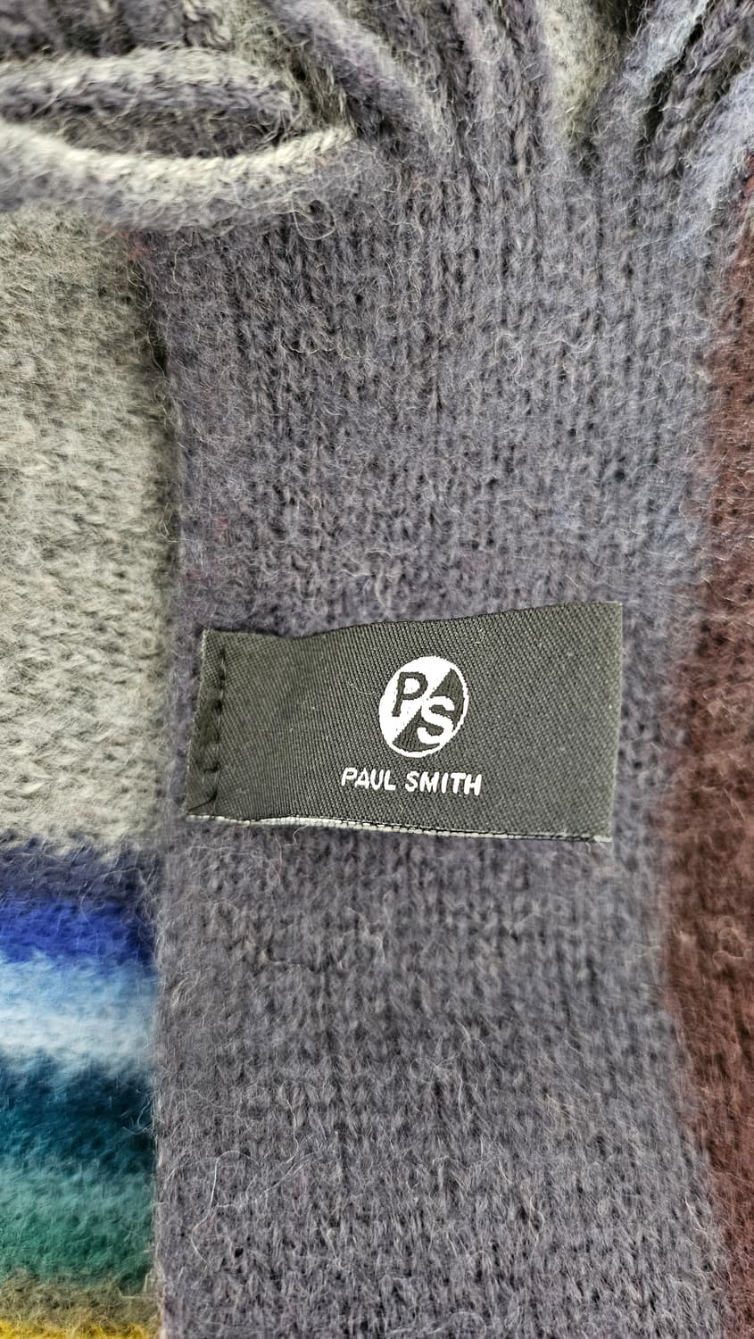 (1회착용드라이클리닝)폴스미스 레인보우 울 머플러 상품이미지4