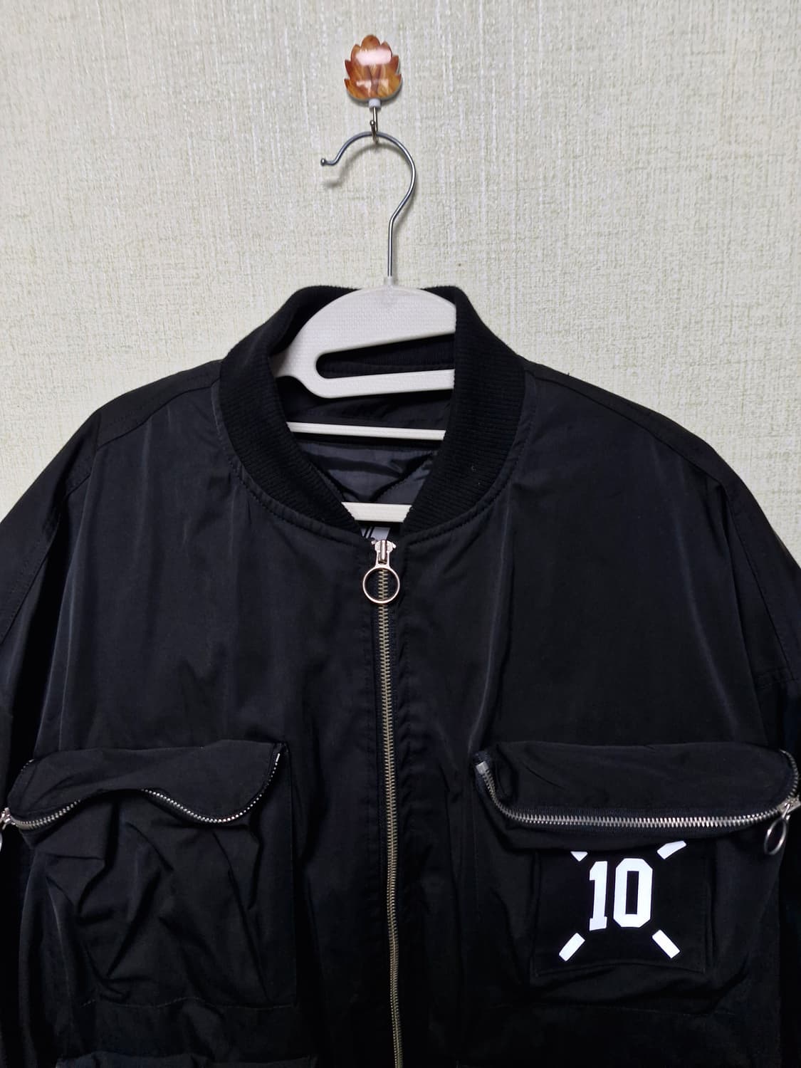 빅사이즈 오버핏 패치 항공점퍼 110-115 상품이미지2