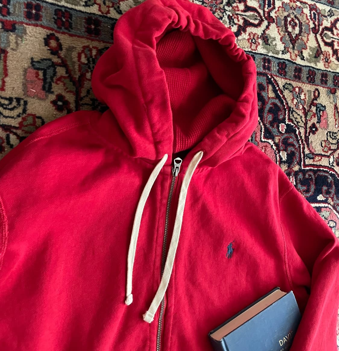 폴로 랄프로렌 레드 후드집업 상품이미지5