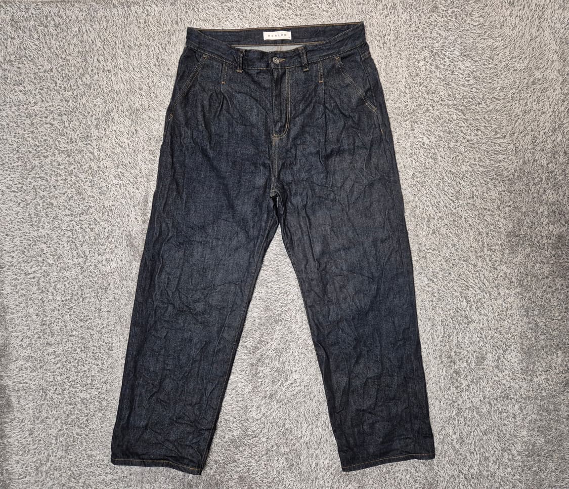 비슬로우 남성 원턱 데님 팬츠 34 상품이미지1