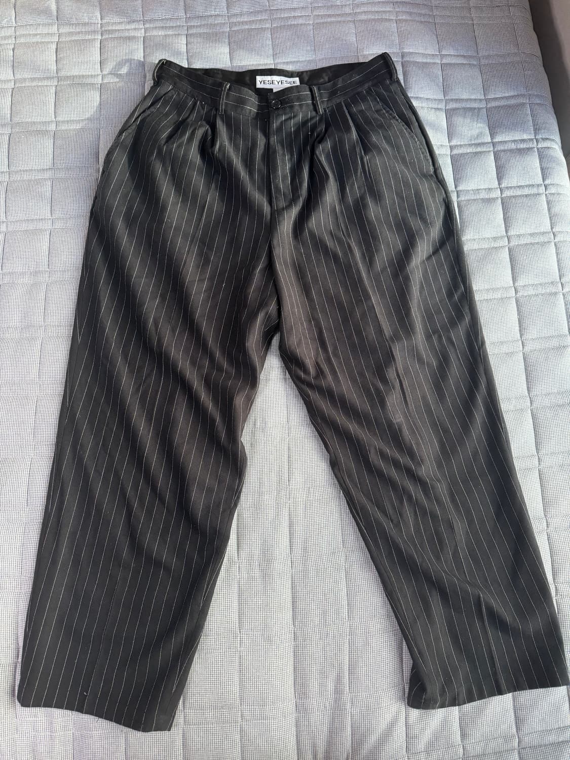 예스아이씨 스트라이프 트라우저 팬츠 L 상품이미지3