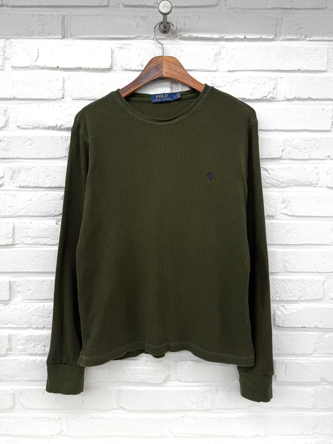 폴로 카키 와플니트 상품이미지3