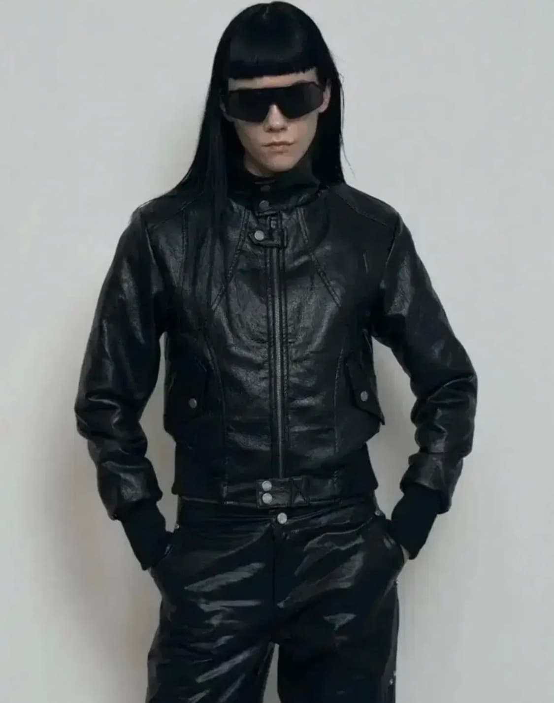 보헤미안서울 하이넥 모조자켓 슬림핏 아우터 상품이미지1